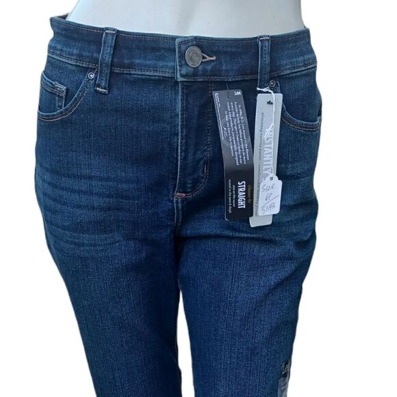 534328....Lee Classic Straight leg Jeans Size 6P, W27" 27 1/2"Inseam 9 1/2" Rise - Picture 1 of 6